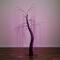 7ft. Pre-Lit Artificial Halloween Black Willow Tree with 600 Purple and Orange Dual Color LED Lights
